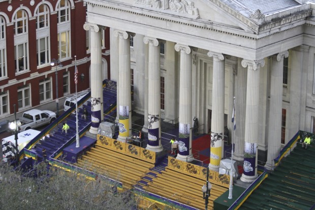 Gallier Hall at Mardi Gras, New Orleans LA