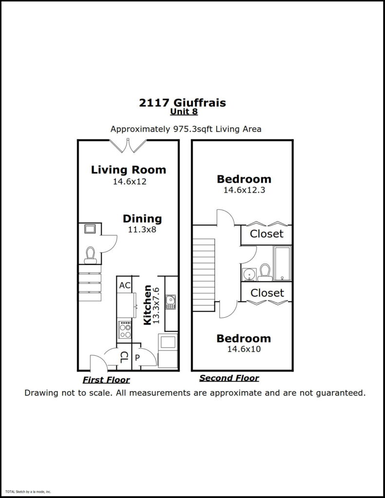 2117 Giuffrais Unit 8 Metairie LA condo floorplan