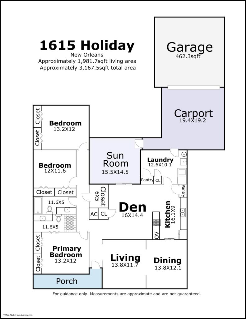 1615 Holiday Pl New Orleans floor plan