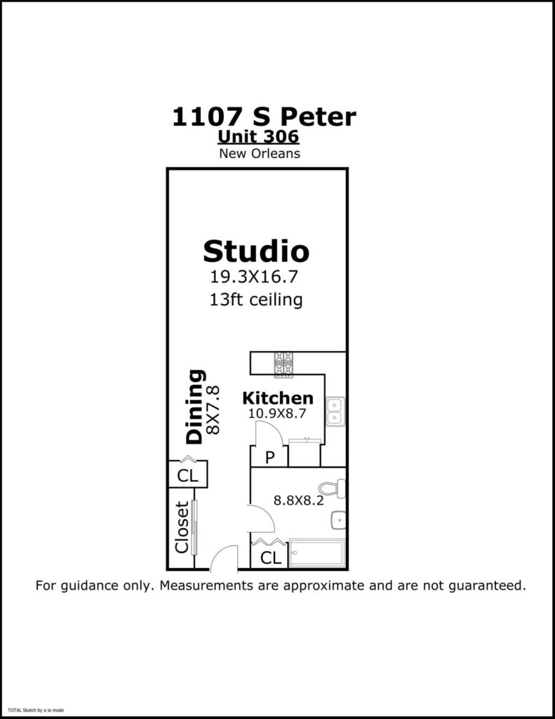 1107 S Peters #306 floorplan