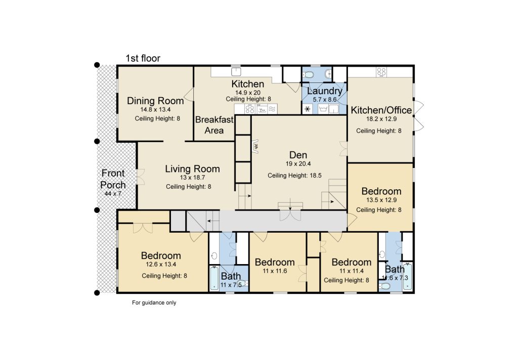 809 Roseland first floor plan