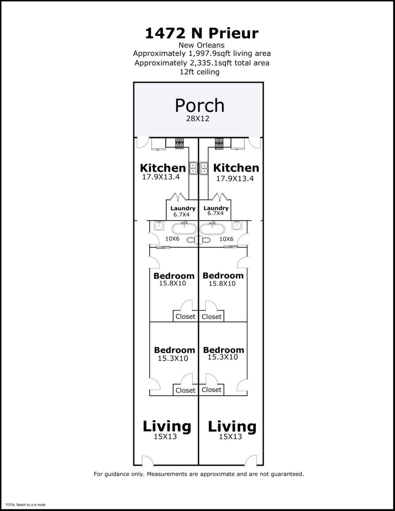 1472-74 N Prieur floorplan