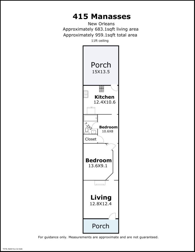 415 Manasses Pl New Orleans LA floor plan